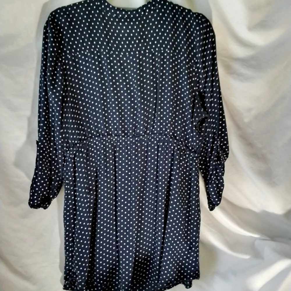 Motherhood Navy and White Polka Dot Blouse